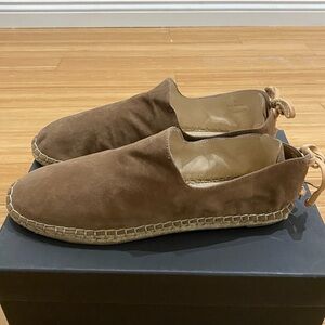 New House of Harlow Callan Espadrilles Brown Nutria Suede Flats Size 9